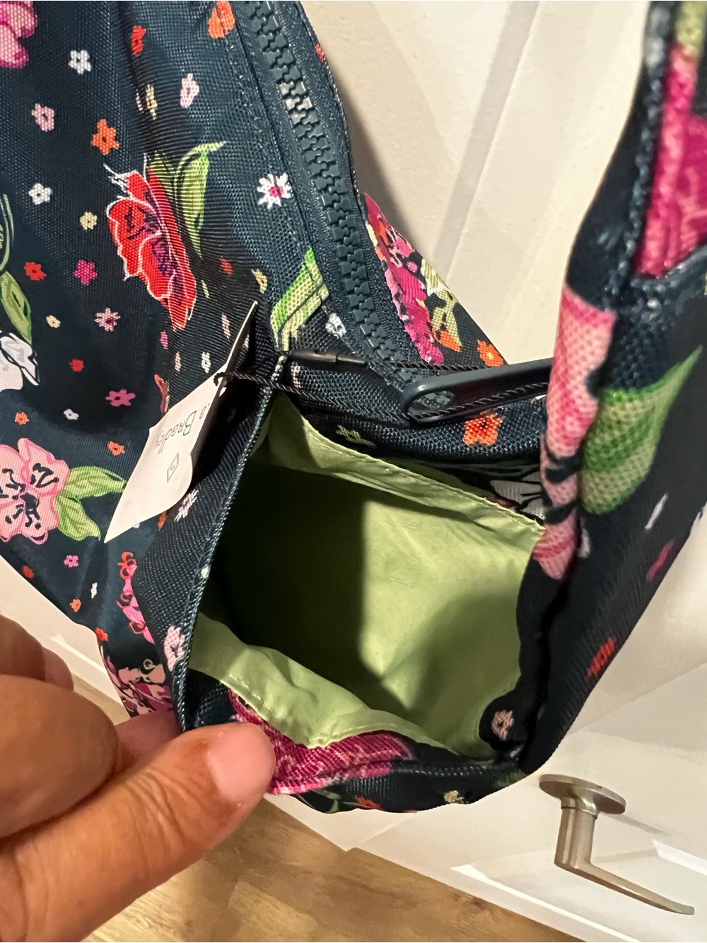 Vera Bradley Reactive Navy Floral Crossbody Bag - Picture 7 of 9